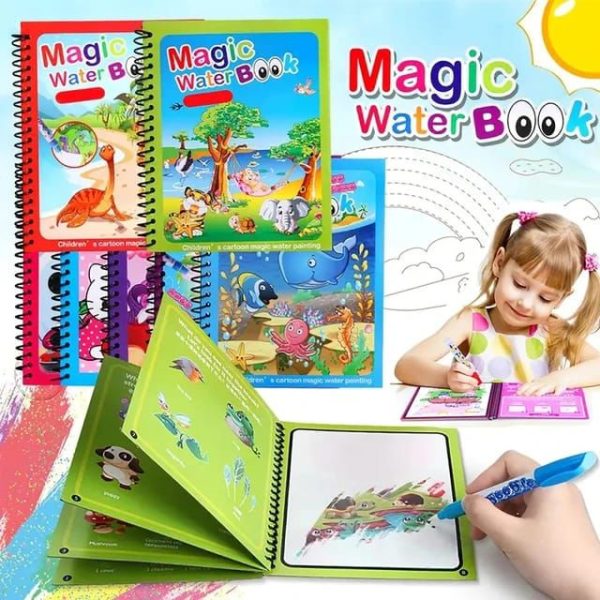 Magic Water Book Painting Drawing Coloring Board Book Magic Water Pen